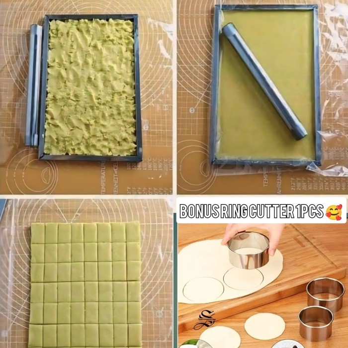 

TERBARU BINGKAI PERATA ADONAN KUE KERING STAINLESS BINGKAI ROLL PIN