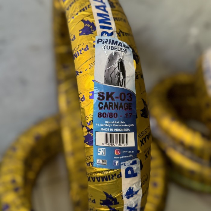 BAN PRIMAX TYPE SK03 TUBLEES DONAT Ukuran SPORT 80/80-17 , 90/80-17 , 110/70-17 , 120/70-17 ,