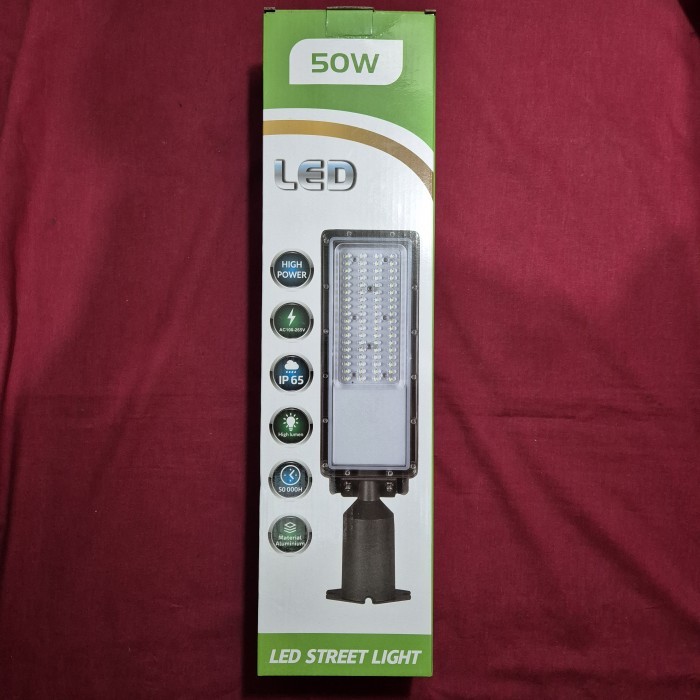 Lampu Tembak Jalan PJU LED + Photocell Sensor Cahaya 50W IP65 Outdoor LED STREET LIGHT