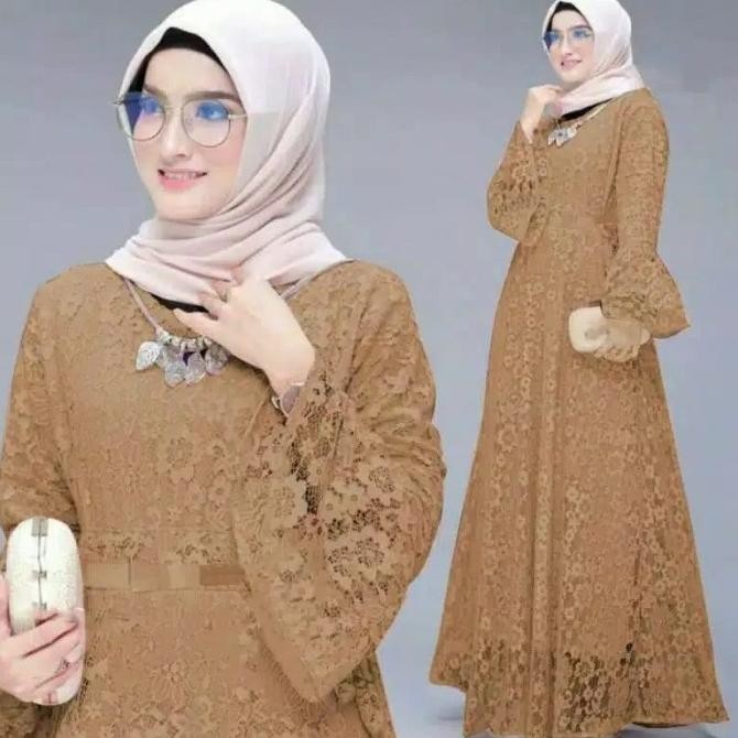 Maxi Yunita/Gamis Brukat/Gaun Pesta Mulismah Terbaru