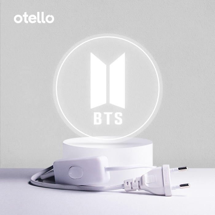 Acrylic Night Lamp BTS Logo Lampu Tidur LED Hias Akrilik Kpop Army