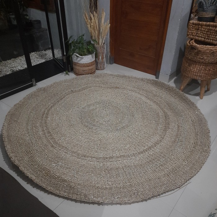 Terbaru Karpet Seagrass Natural, Rug Seagrass, Diameter 200Cm. Best Seller