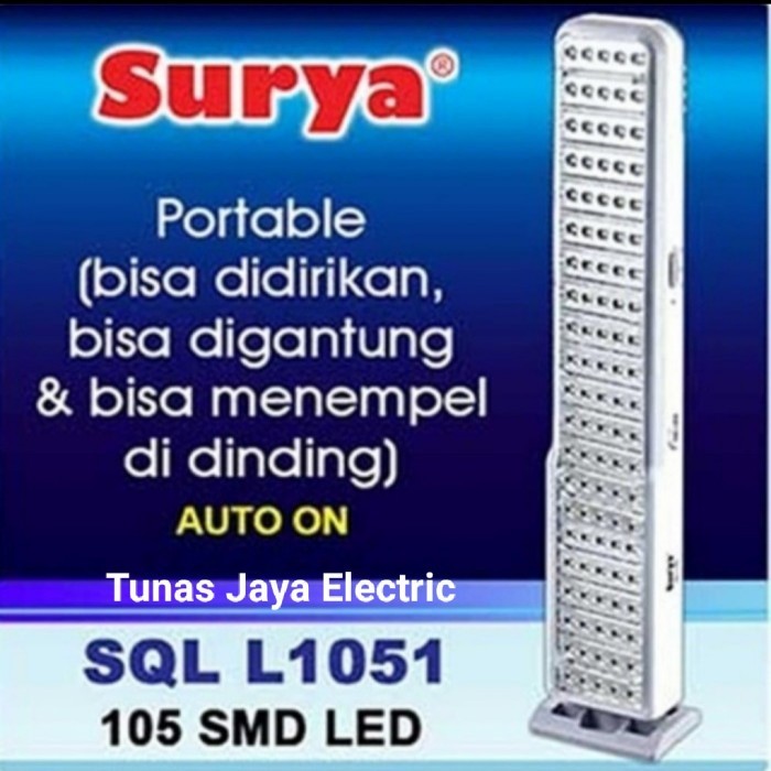 Lampu Emergency LED Besar SQL-1051 SURYA (AUTO ON)