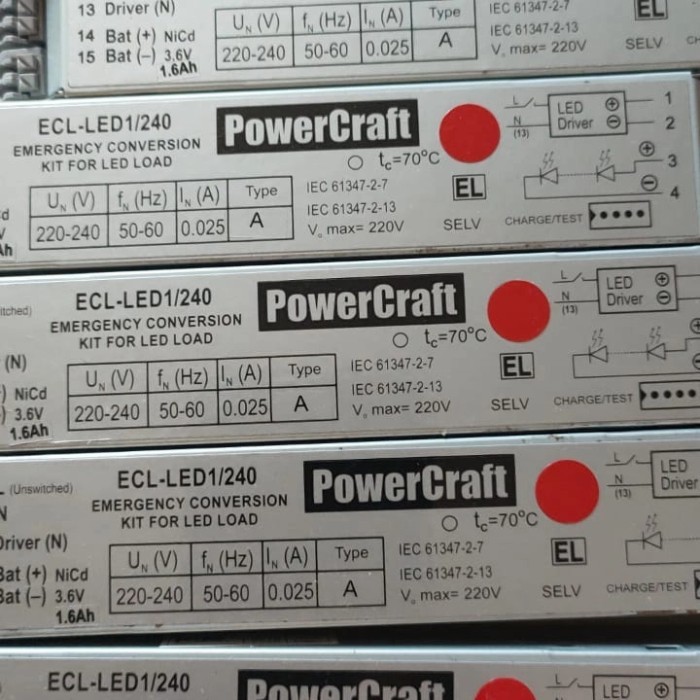 batre emergency powercraft ECL LED1/240