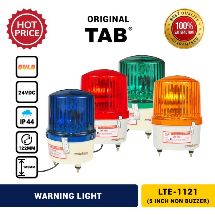 Lampu Darurat Bohlam 5 " Rotary Warning Light 24V DC TAB ORI