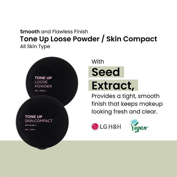 

The Face Shop Tone Up (Loose Powder / Skin Compact) V203 Natural Beige - Bedak Tabur Dan Bedak Padat