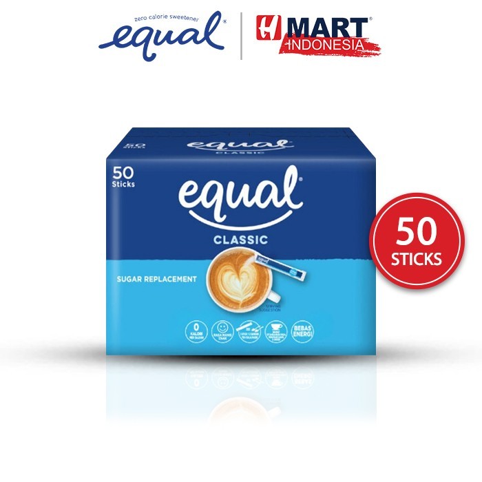 

Equal Classic Sweetener - Pemanis Nol Kalori 50 Sticks