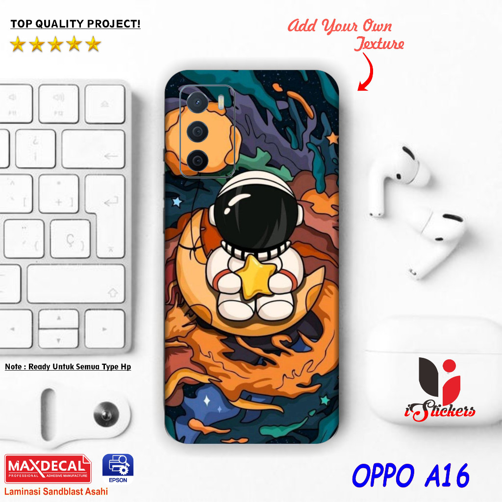 

Terlaris Oppo A16 Garskin Stiker Custom Case Laminasi Tebal COD