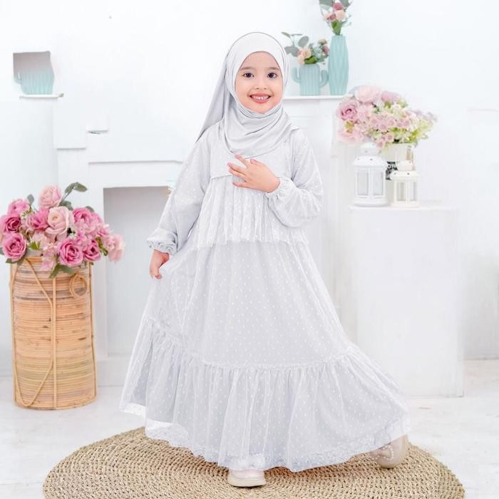 KidsFashion39 Bisa Bayar Di tempat  COD  gamis anak perempuan Gelis 3-11tahun / baju gamis anak pere