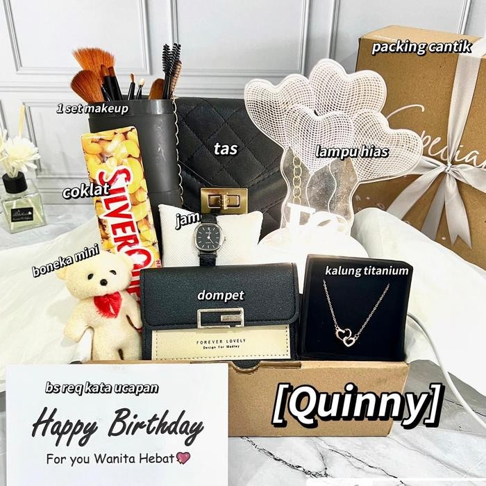 

New! [Jewelry] Kado Ulang Tahun Cewek Hampers Gift Box Hadiah Perempuan Wanita Cewe Hari Raya Birthday Wisuda Graduation Wedding Pernikahan Valentine Lebaran Idul Fitri Hari Ibu Guru Natal Christmas Tahun Baru New Year - Quinny Idul Fitri