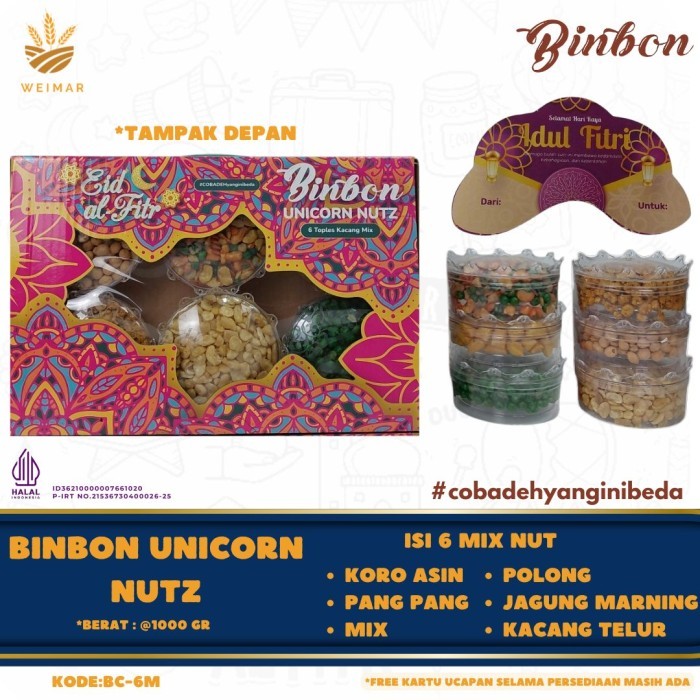 

New! Parsel Ramadan Paket Kacang Lebaran Binbon Unicorn Nutz Mahkota Idul Fitri