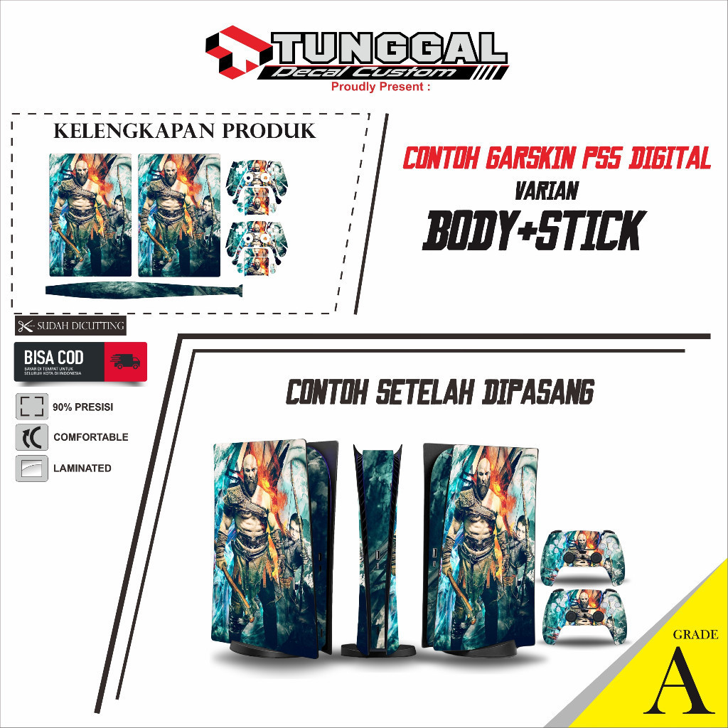 

Terlaris Ps5 Disc Digital Dragon Ball Request Lain Garskin Stiker Custom Case Laminasi Tebal COD