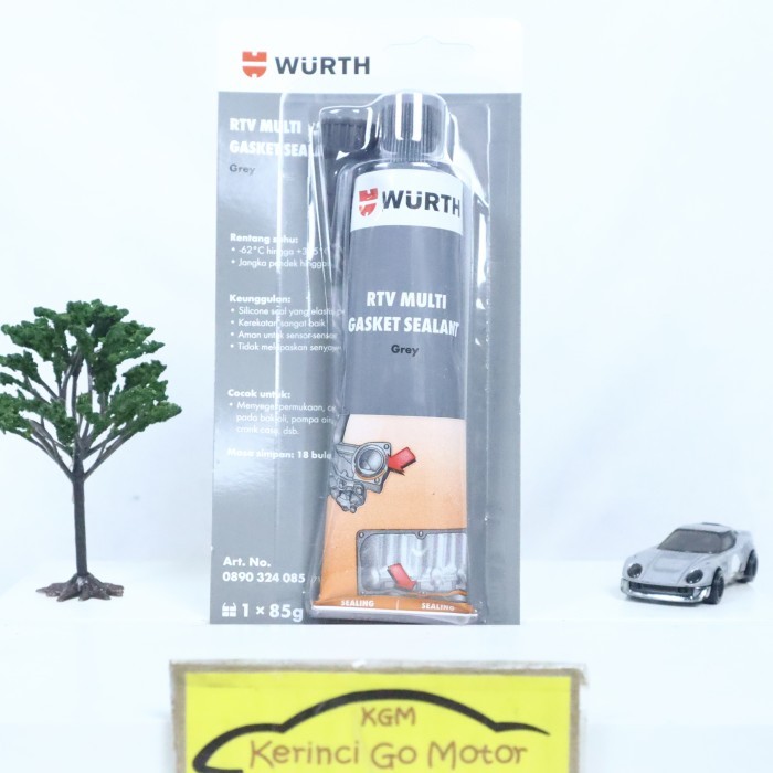 RTV SILICONE SEALANT GREY WURTH - SEALANT ABU-ABU WURTH 85gr