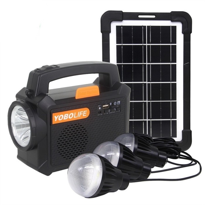 PORTABLE SOLAR PANEL GENERATOR KIT PEMBANGKIT LISTRIK TENAGA SURYA LED