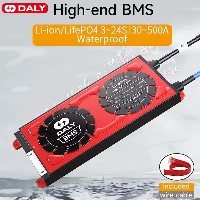 Daly BMS Lifepo4 12V 4S 12.8V WATERPROOF 20A 30A 40A 60A 80A 100A