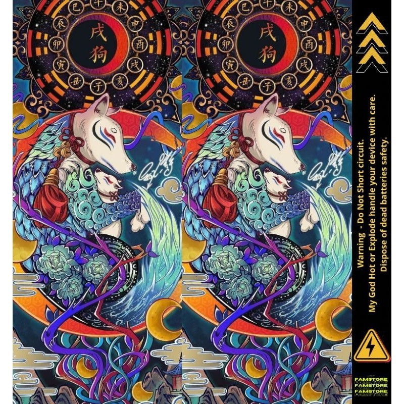 

Terlaris Markasdecal Pelindung Baterai Wrap 18650 Chinese Art Series Dan Pelapis Garskin Stiker Custom Case Laminasi Tebal COD