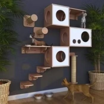 CAT CONDO / CAT PLYGROUND / KANDANG KUCING / TEMPAT BERMAIN KUCING / CAT PLYGROUND DINDING / 1SET
