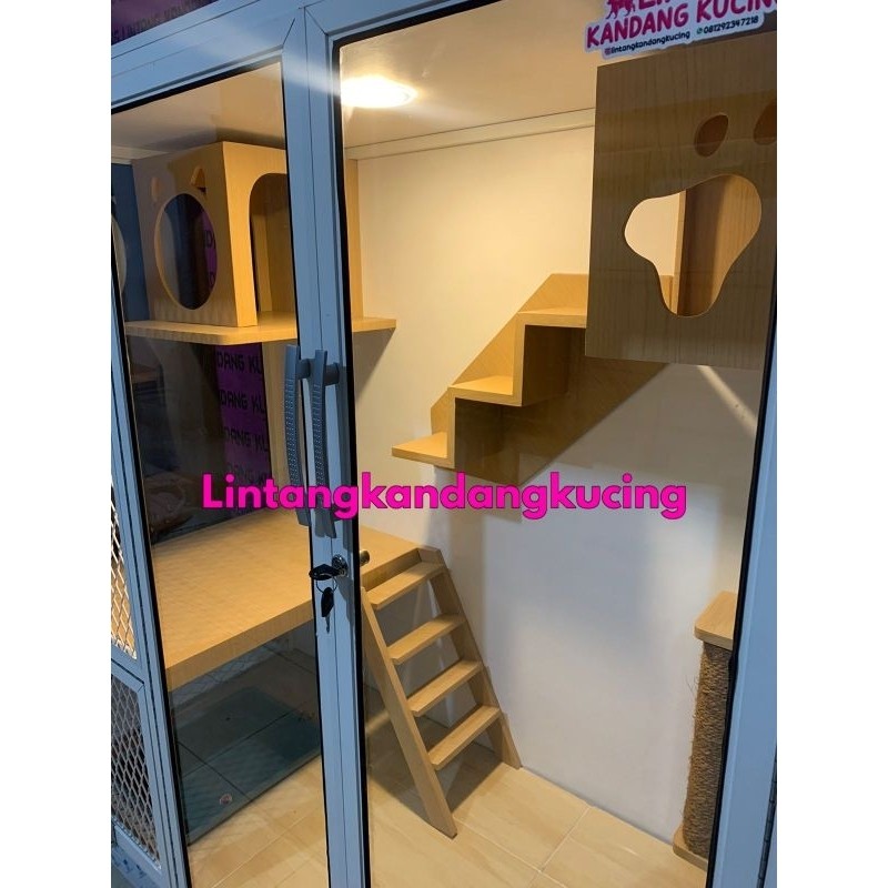 KANDANG KUCING QUARIUM CAT CONDO KANDANG KUCING MINIMALIS RUMAH KUCING
