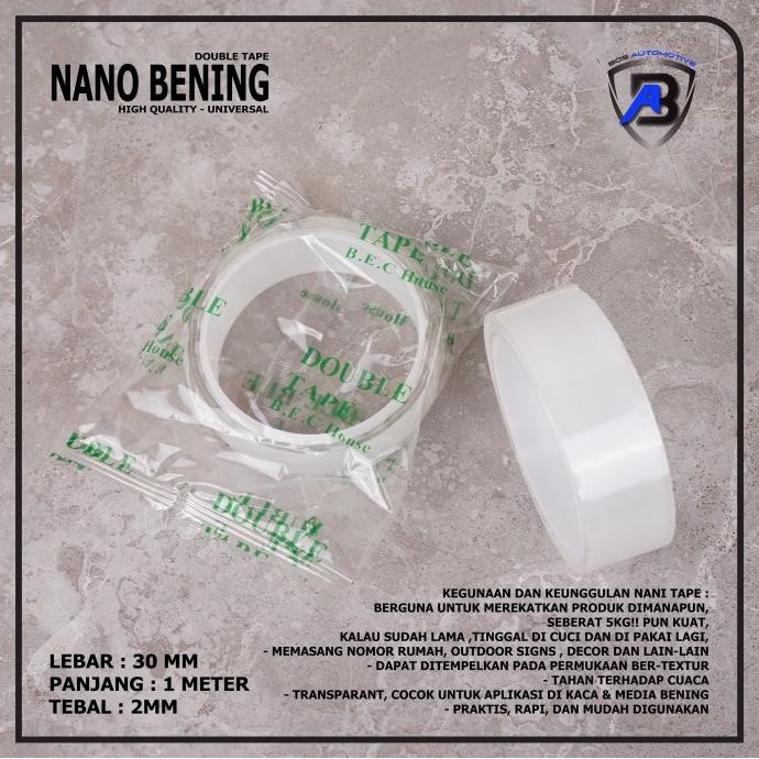 

Double Tape Nano Bening Tahan Air 30Mm X 2Mm X 1M (P) High Quality Mosstt Buyy