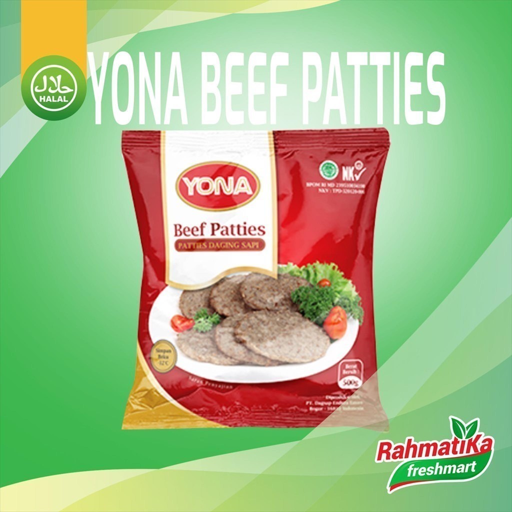 

Yona Beef Patties / Patty Burger Daging Sapi 500 gram