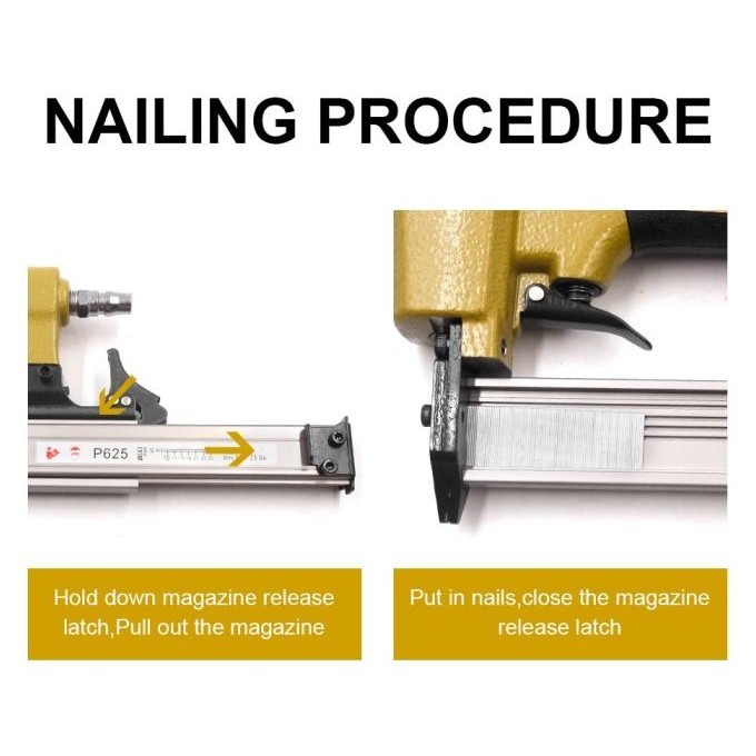 

P625 Air Pin Nailer 23Ga Small Fixing Nails For Furniture Wood