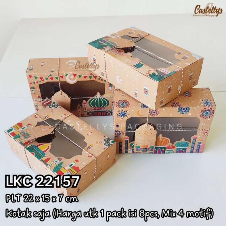 

[8pcs] Kotak Lebaran LKC22157 Kue Kering Lapis Nastar Hampers Lebaran