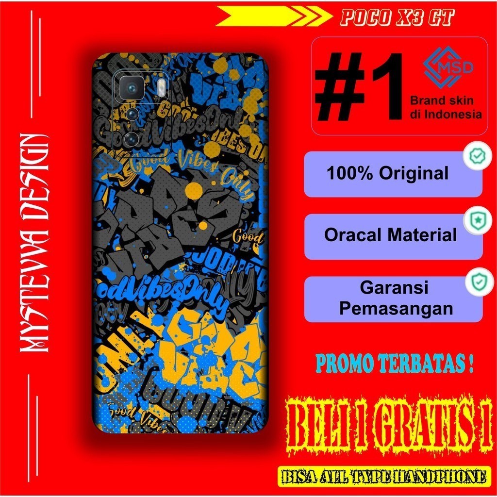 

Terlaris Poco X3 Gt Garskin Stiker Custom Case Laminasi Tebal COD