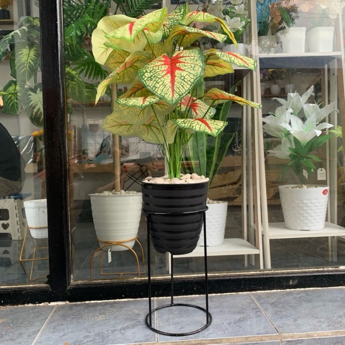 Dekorasi Tanaman Bunga Plastik Artificial Daun Keladi Monstera Besar