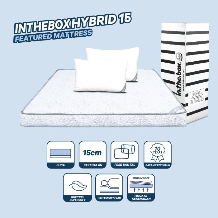 Kasur Busa IN THE BOX HYBRID 15 - FREE Bantal