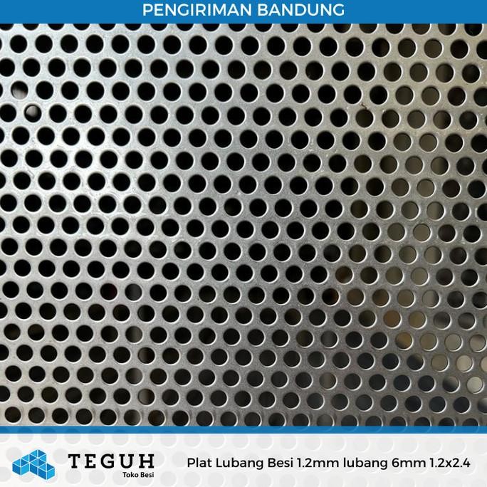 Plat Lubang Besi 1.2mm lubang 6mm 1.2x2.4