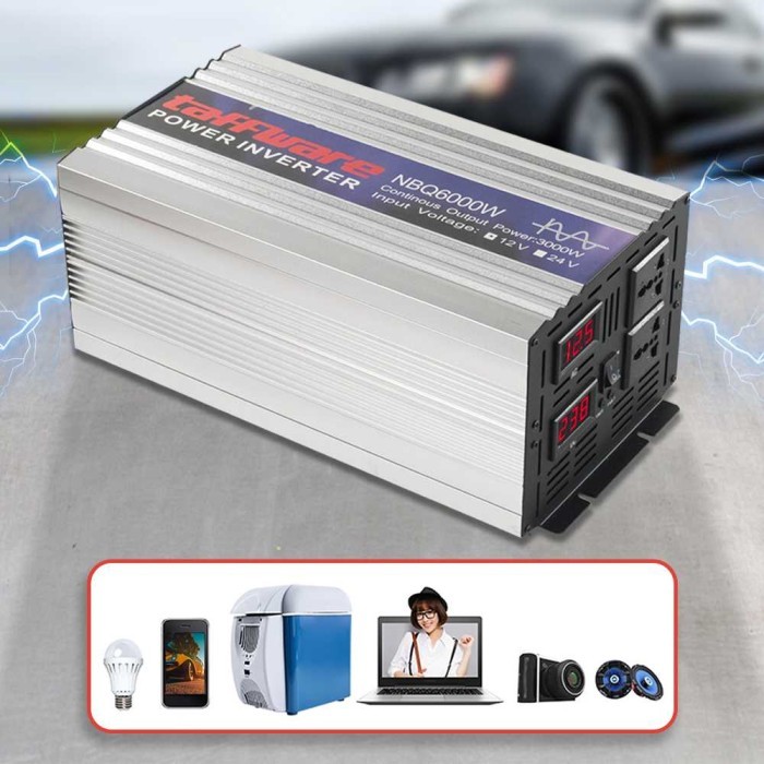 Inverter 6000 watt Pure Sine Wave DC 24V to AC 220V SHUNYIMA
