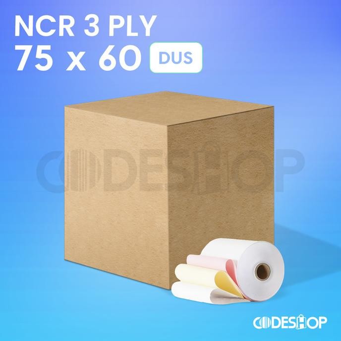 

1DUS KERTAS STRUK KASIR NCR 75 X 60 mm - 3PLY - RANGKAP 3 - NCR 3 PLY