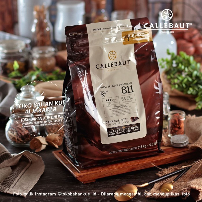 

Callebaut 811 Nv 500Gr Dark Chocolate 54,5% Couverture Coklat Baking Terlaris