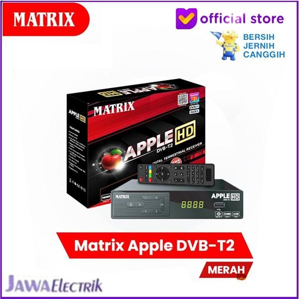 SET TOP BOX MATRIX APPLE MERAH+ KABEL HDMI + WIFI DONGLE