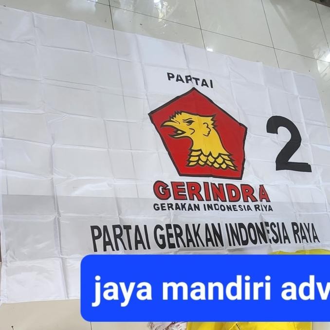 

Ready bendera partai gerindra 2 x 3 m