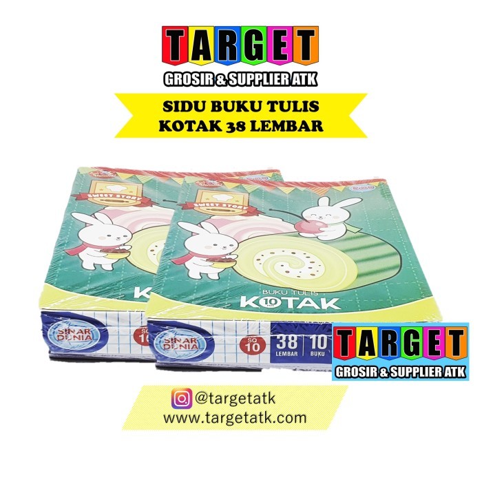 

PROMO BUKU TULIS KOTAK SQ10 SINAR DUNIA 38 LEMBAR / SIDU KOTAK 38 (10 BUKU) KODE 601