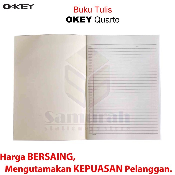 

KOMPLIT BUKU TULIS QUARTO OKEY ISI 38 LEMBAR KRAFT / BATIK PRODUK KIKY UKURAN A5 KECIL - KWARTO ISI