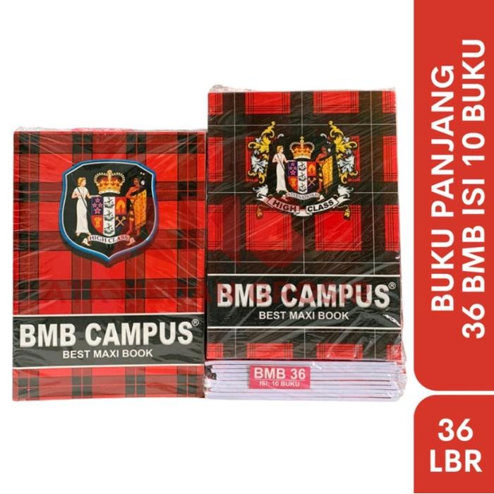 

GRATIS ONGKIR PROMO 1 PACK ISI 10 BUKU BMB CAMPUS ,/ BUKU BIG BOS UKURAN PANJANG 36 LRMBAR KERTAS