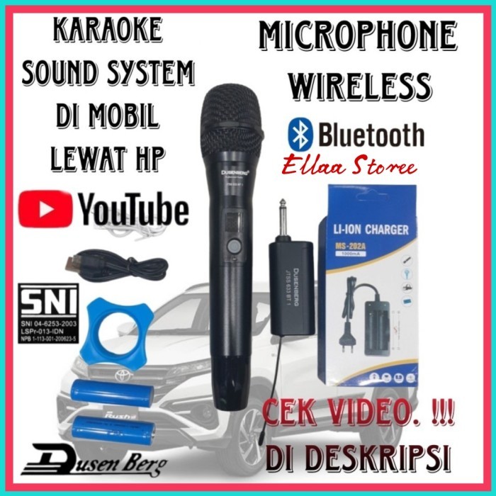 Mic Bluetooth DUSENBERG BT 1 Karaoke Sound System DI Tape Mobil..