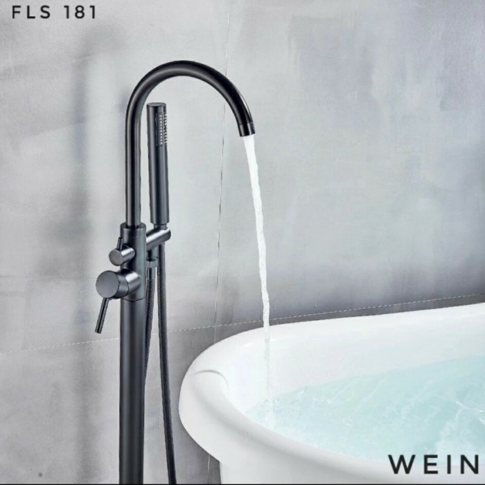 Keran Bathtub Standing Panas Dingin Model TOTO Hitam / Kran Air Shower