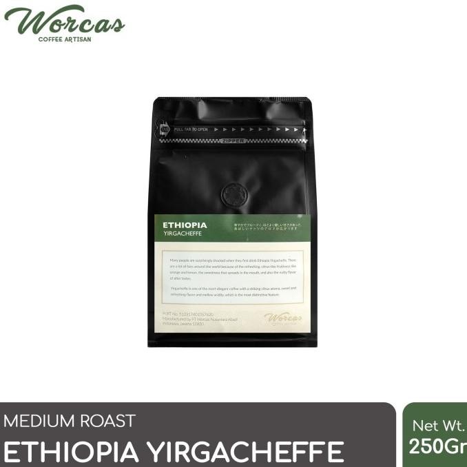

Worcas Arabica Ethiopia Yirgacheffe 250 Gram - Medium Roast