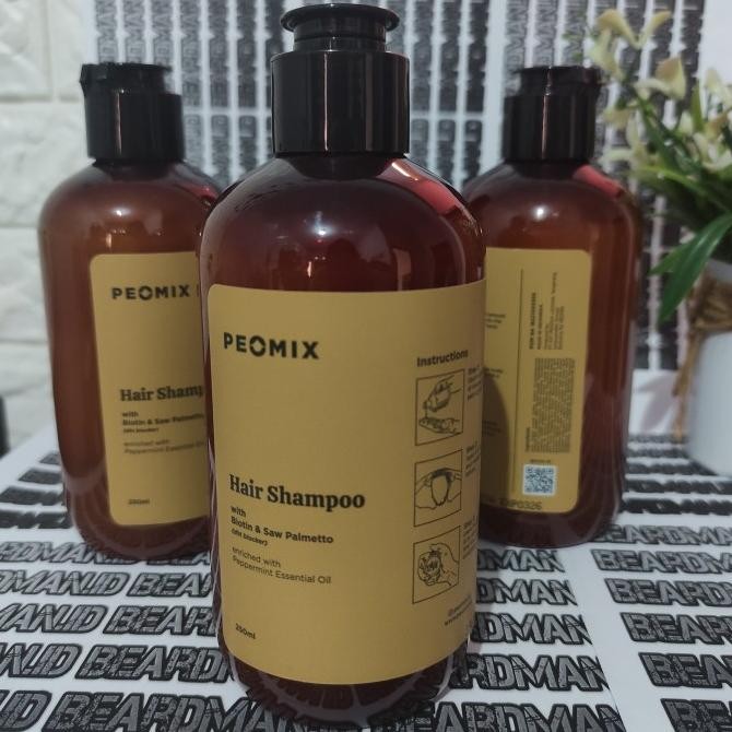 Terlaris Peomix hair shampoo - perawatan rambut rontok gondrong SALE