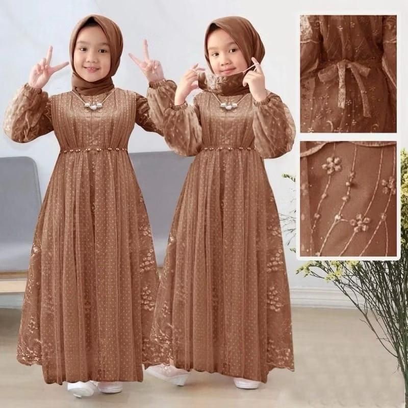 Gamis Anak Lebaran 2025 Model Gamis Terbaru Gms Snk Prmpuan Games Maxydress Lucu Putih Gamnes Anak T