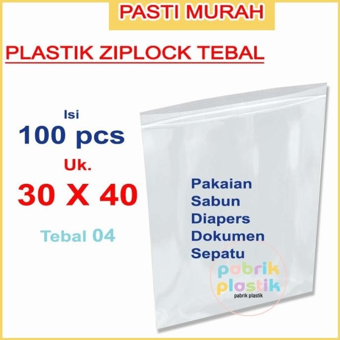 Promo Plastik Klip Ziplock 30 X 40 Tebal 04 Untuk Kaos Baju Celana Jkt