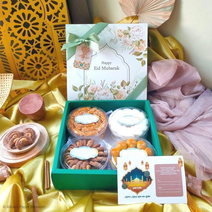 

Promo!, Parsel Lebaran Premium Isi 4 Toples | Hampers Kue Idul Fitri Ramadan
