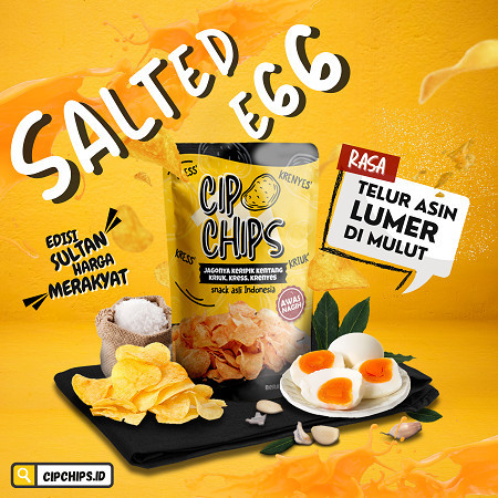 TERJAMIN CIPCHIPS SALTED EGG, TRUFFLE Keripik Kentang Chips Snack