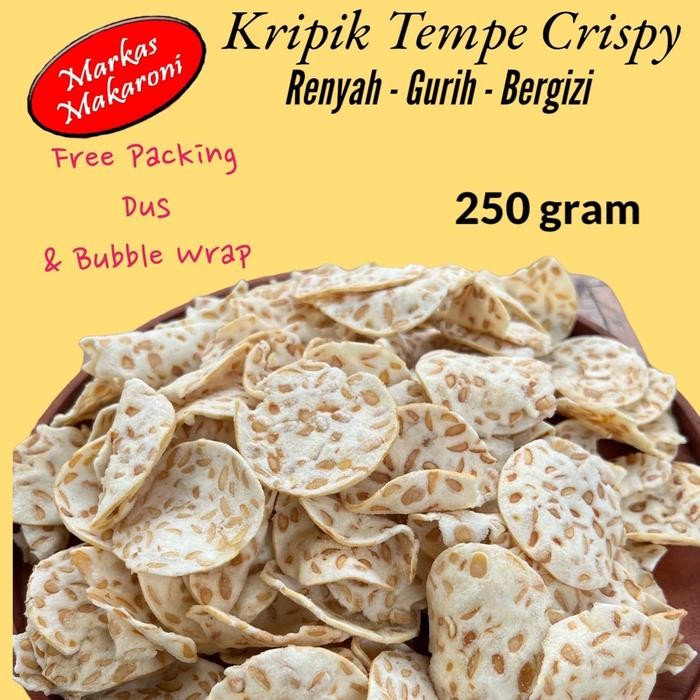 

STOK TERBATAS kripik tempe sagu crispy 250gram cemilan food Snacks keripik