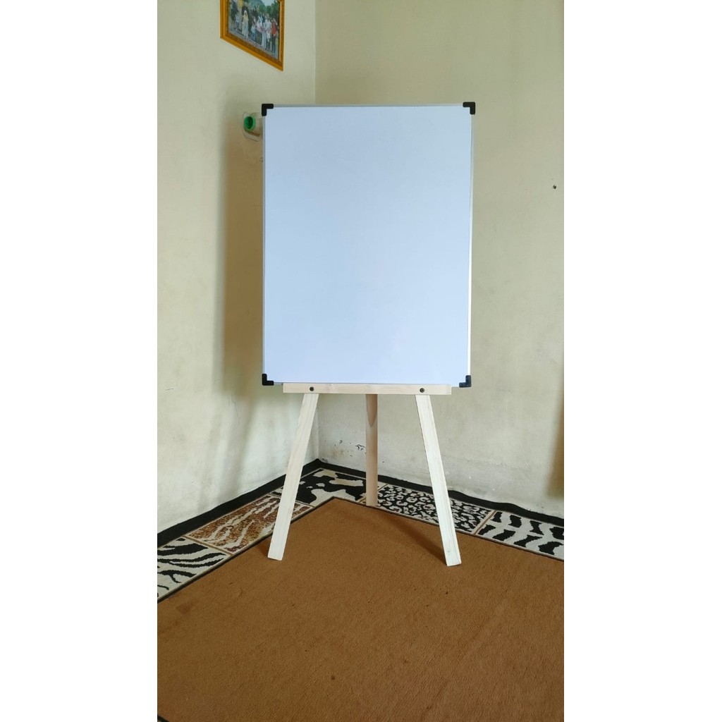 

Whiteboard Standing Vertikal,Papan Tulis White Board,Penyangga Polos tidak di Cat