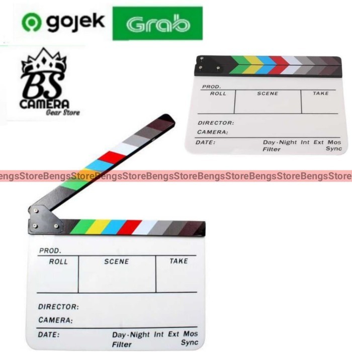

Profesional Clapper Board Colorful Acrylic