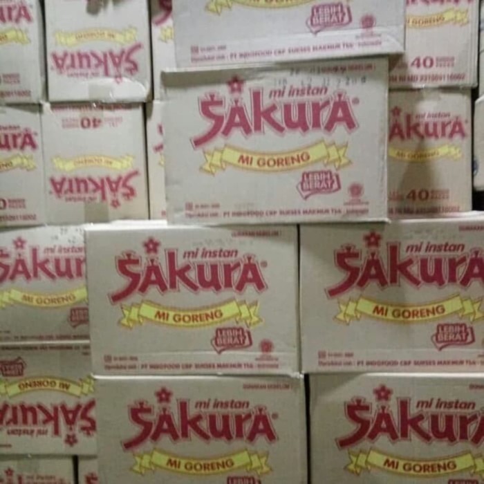 

PROMO / BEST SELLER / mie sakura goreng per dus isi 40 NON COD